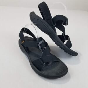Teva Sandals Mens Size 11 Black Sport Hiking Water Strappy Hook & Loop Outdoors